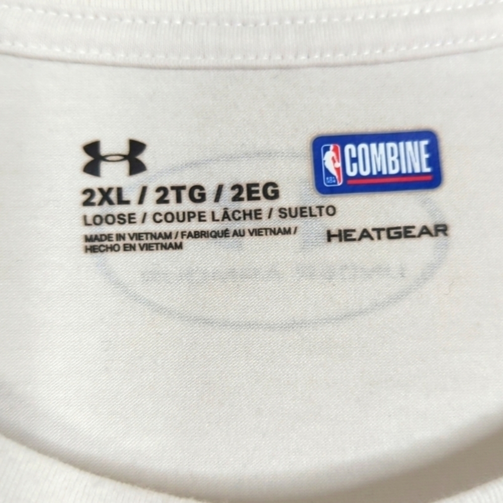 Under Armour Boston Celtics NBA Combine Alpha Tee 2XL White Performance Shirt - Picture 4 of 11